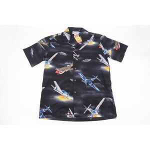 Pacific Legend Mens Medium Vintage‎ Airplane WW2 Bomber Hawaiian Shirt USA New